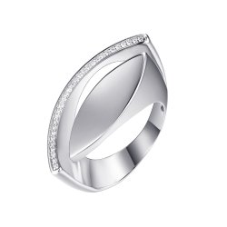 Кольцо из серебра с фианитом (Арт.sl-r03096-x-w-x-x-w)