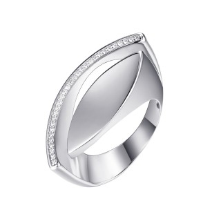 Кольцо серебряное с фианитами «Geometry Fresh» Fresh Jewelry (арт.SL-R03096-X-W-X-X-W)