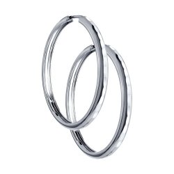Серьги конго из серебра с алмазной гранью (Арт.94140067)
