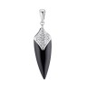 Кулон серебряный с керамикой и фианитами «Ceramic Spear» Fresh Jewelry (арт.TC-P00095-B-W-X-X-W)