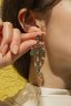 Серьги из белого золота с бриллиантом и изумрудом (Арт.me31365a-bd-em_sr_db_em_wg)