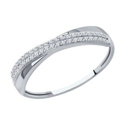 Кольцо из белого золота с бриллиантами (Арт.1012308-3)