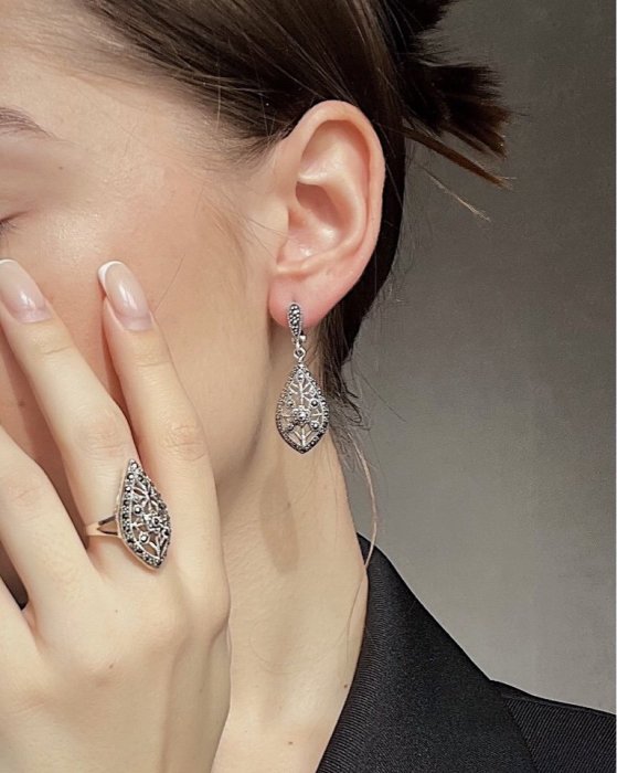 Кольцо Серебряные крылья (Арт.210199-39_markazit)