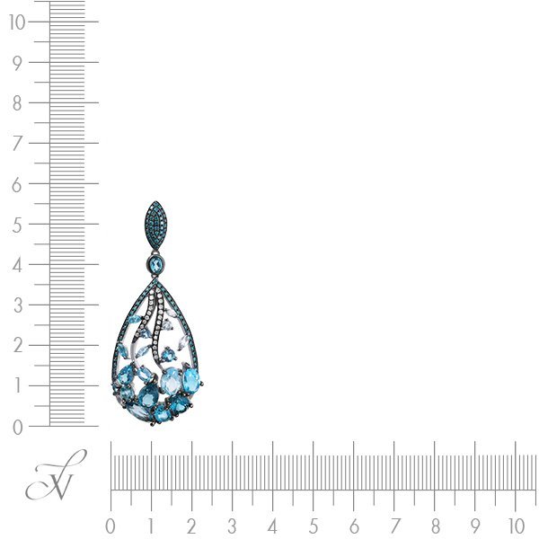 Кулон из белого золота с бриллиантом и топазом (Арт.mp51872-wd-bl-bt_pd_dl_bt_wg)