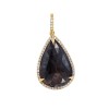 Кулон с бриллиантами и корундом «Ночная Груша» из золота 585 MyJewel (арт.P111104A1-13_CR_YG)