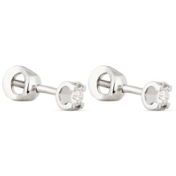 Серьги из золота с бриллиантом Русские Самоцветы (Арт.53530)