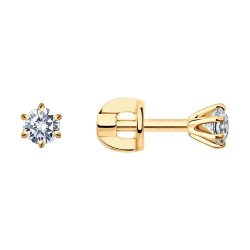 Серьги из золота с бриллиантами (Арт.1021822-66)