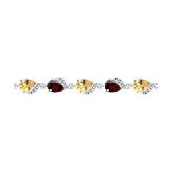 Браслет из серебра с миксом камней (Арт.92050162)