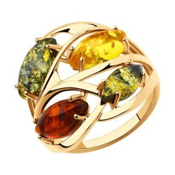 Кольцо из золочёного серебра (Арт.93-310-00442-1)