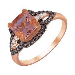 Кольцо из золота с бриллиантом и морганитом (Арт.r29893a252281_ko_dn_mr_pink)