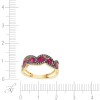 Кольцо золото с бриллиантами и рубинами «Алая Вигория» JVG (арт.R33883)
