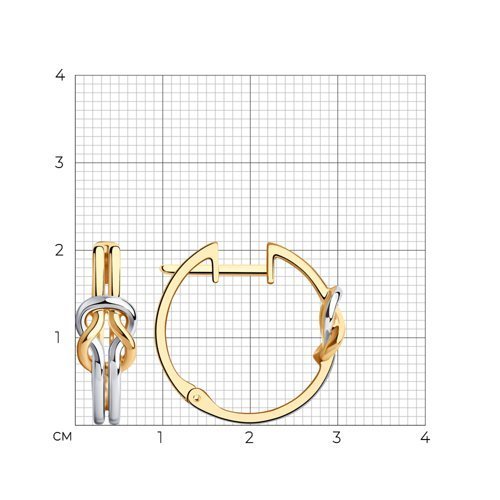 Серьги из золочёного серебра (Арт.93020958)