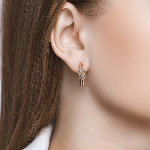 Серьги из золочёного серебра (Арт.93020958)