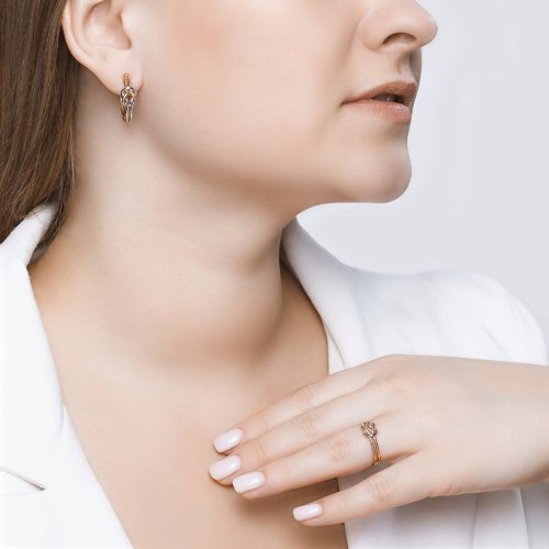 Серьги из золочёного серебра (Арт.93020958)