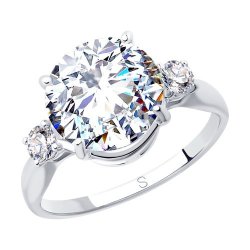 Кольцо из серебра с фианитами (Арт.94012849)