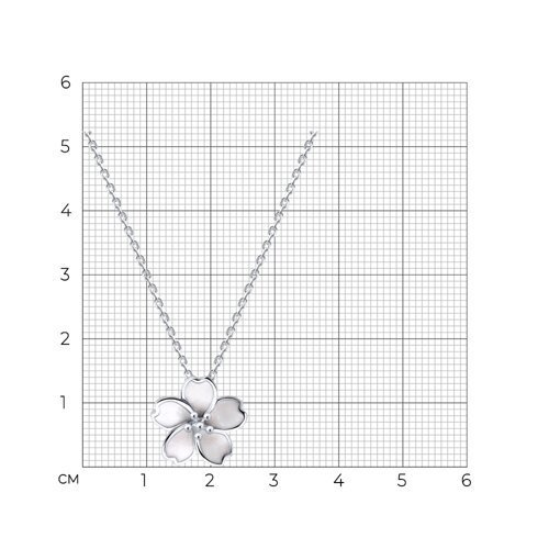 Колье SOKOLOV «Цветок весны» из серебра 925 с эмалью (арт. 94071311)