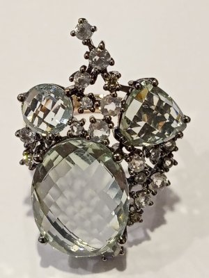 Кольцо из золота с бриллиантом и кварцем (Арт.s052mca4rr-c_ko_dn_ga_rq_ph)