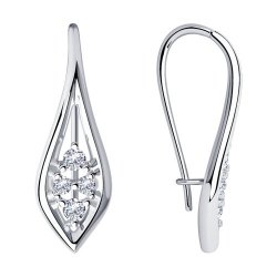 Серьги из серебра с фианитами (Арт.94-120-00851-1)