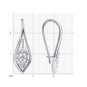 Серьги из серебра с фианитами (Арт.94-120-00851-1)