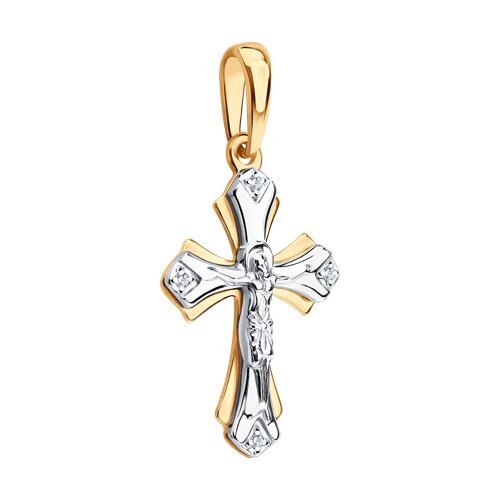 Подвеска из комбинированного золота с бриллиантами (Арт.51-231-02790-1)