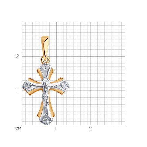 Подвеска из комбинированного золота с бриллиантами (Арт.51-231-02790-1)