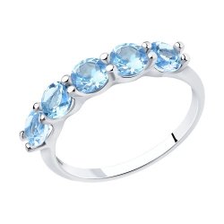 Кольцо из серебра с топазами (Арт.94-310-00588-1)