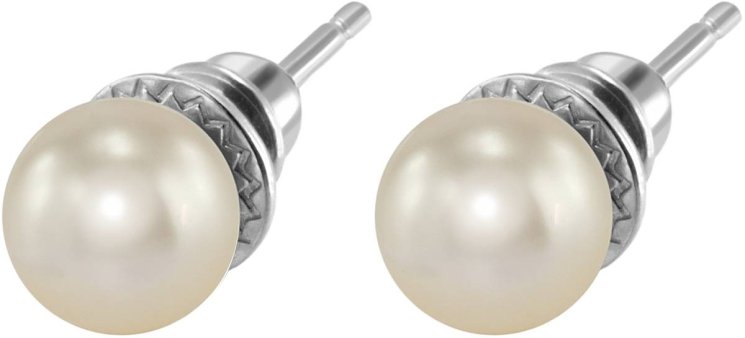 Серьги из серебра с жемчугом (Арт.aas-13-8-3-s)