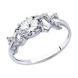 Кольцо из серебра с фианитами (Арт.94010706)