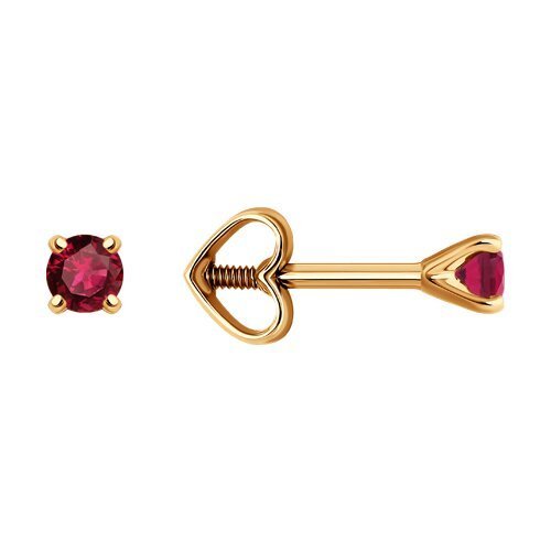 Серьги из золота с рубинами (Арт.51-222-02293-2)