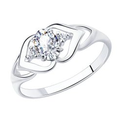 Кольцо из серебра с фианитами (Арт.94012199)