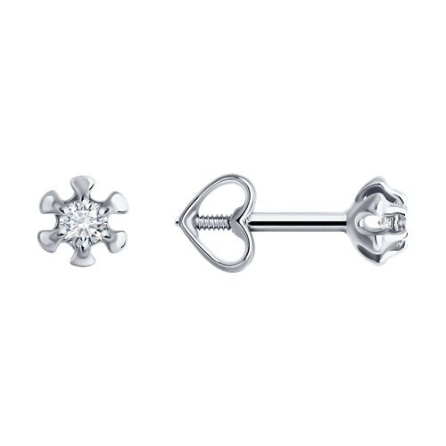 Серьги из белого золота с бриллиантами (Арт.52-222-02111-1)