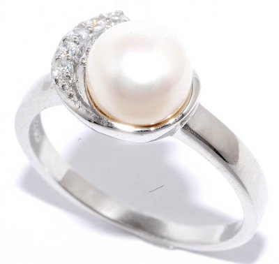 Кольцо Серебряные крылья (Арт.21qsibb00625a-19_zhemchugkult_kubcirkonii)