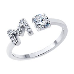 Кольцо из серебра с фианитами (Арт.94013827)