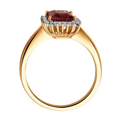 Кольцо из золота с бриллиантами и турмалином (Арт.6014292)