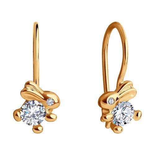 Серьги из золота с фианитами (Арт.0200036)