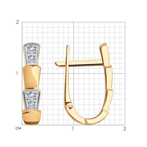 Серьги из золота с фианитами (Арт.0200163)