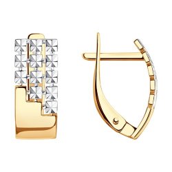Серьги из золота с алмазной гранью (Арт.027363)