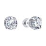Серьги из серебра с фианитами (Арт.94023408)