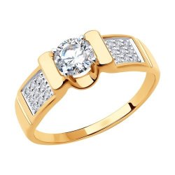 Кольцо из золота с фианитами (Арт.018351-4)