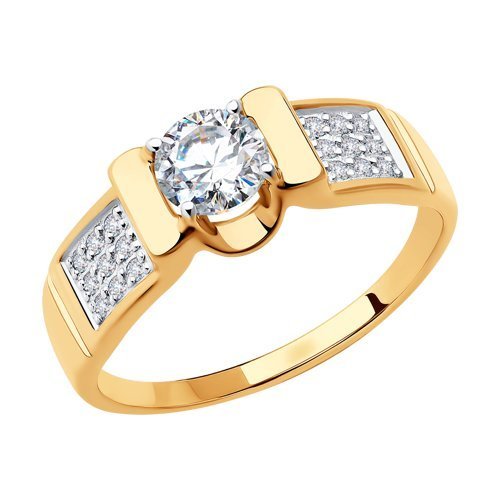 Кольцо из золота с фианитами (Арт.018351-4)