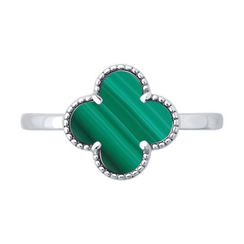 Кольцо из серебра с малахитом (Арт.83010264)