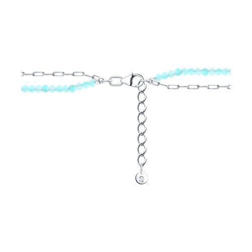 Браслет из серебра с амазонитом (Арт.83050066)