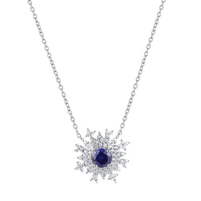 Ожерелье из серебра с фианитом (Арт.cz-n02916-x-w-ts-x-w)