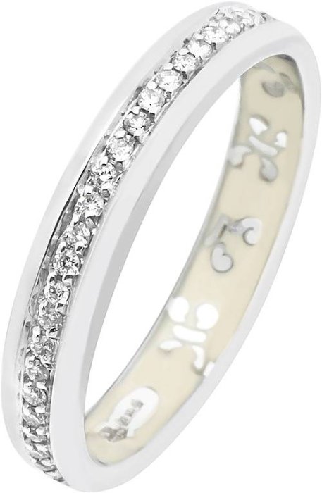 Кольцо из белого золота с бриллиантом и эмалью (Арт.k4hliwg)