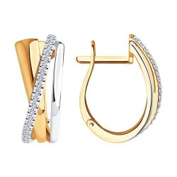 Серьги из золота с бриллиантами (Арт.1021540)