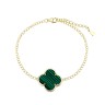 Браслет серебряный с малахитом «Lucky Clover» Fresh Jewelry (арт.TC-B02028-X-L-Mal-X-X)