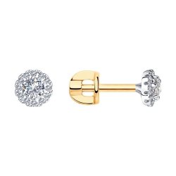 Серьги из золота с бриллиантами (Арт.1021784)