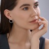 Серьги из серебра с фианитами «Сияющий круг» SOKOLOV (арт.94-122-00012-1)