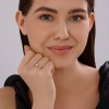 Кольцо из белого золота с бриллиантом «Сияние чувства» Соколов (арт.1012736-3)