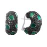 Серьги из белого золота с бриллиантом и изумрудом (Арт.es0319-001_sr_db_eb_wg)